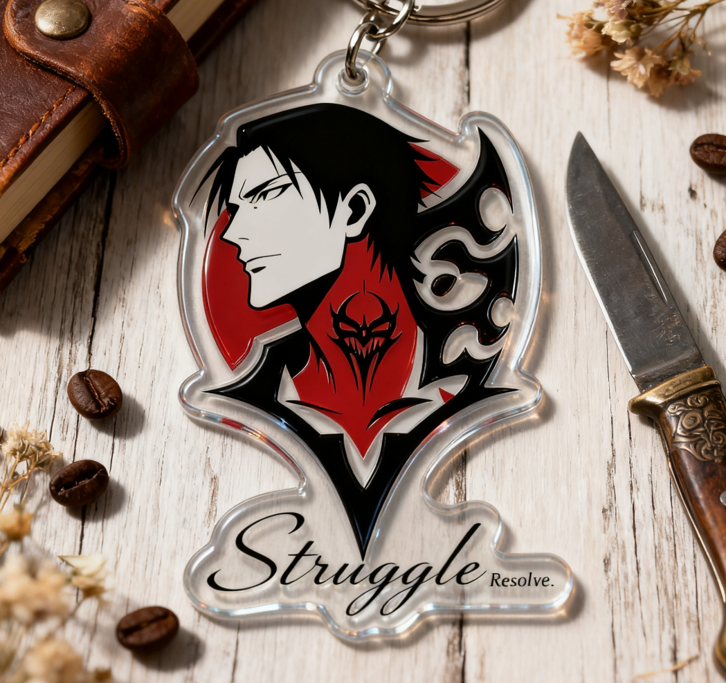 Dark fantasy anime acrylic keychain