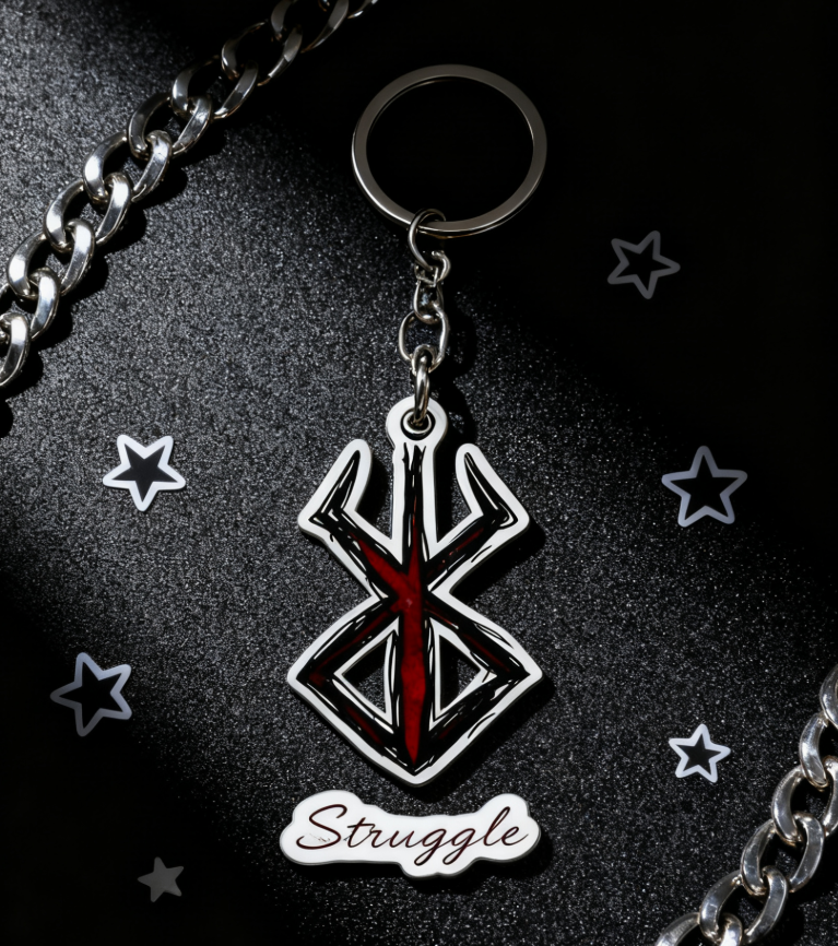 Dark Anime Keychain for Goth Lovers