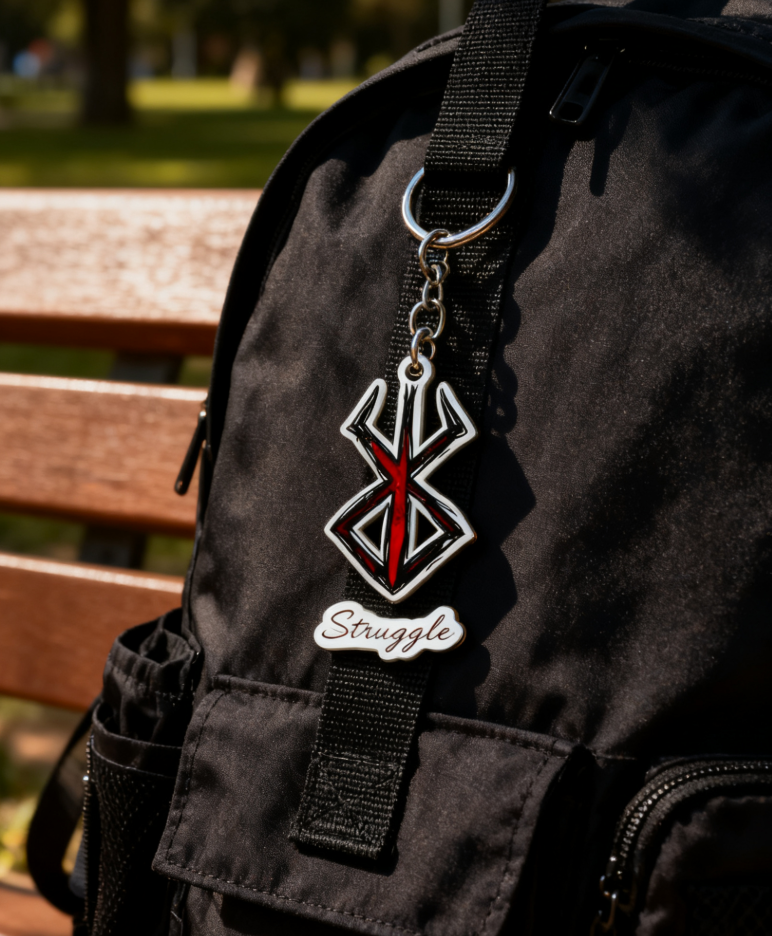 Dark Anime Keychain for Goth Lovers