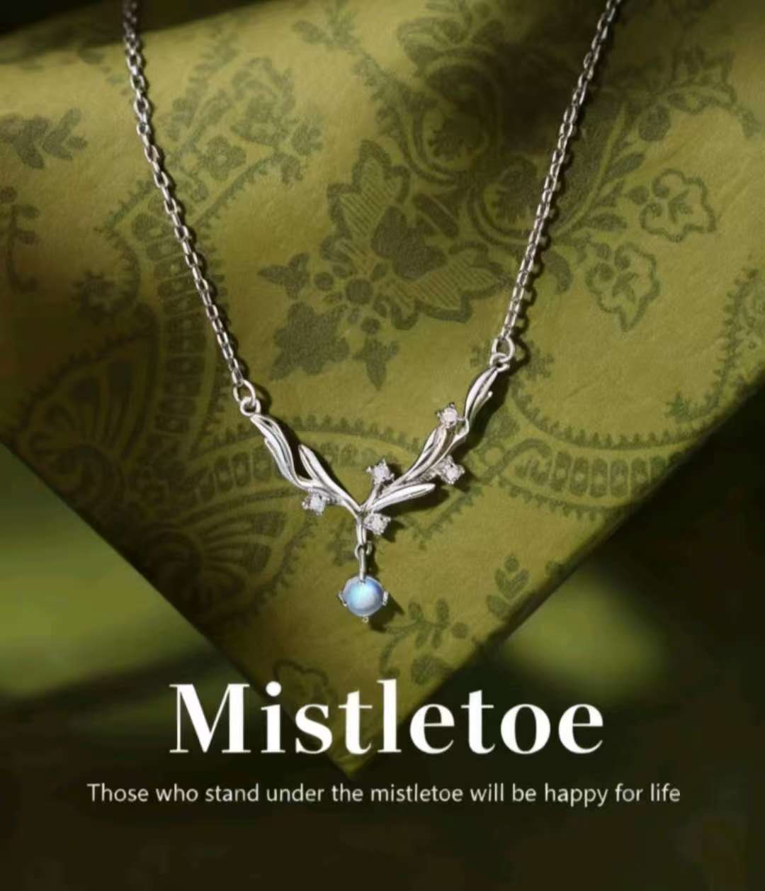 Mistletoe 999 Pure Silver Necklace for Women Summer 2025 New Popular Clavicle Chain