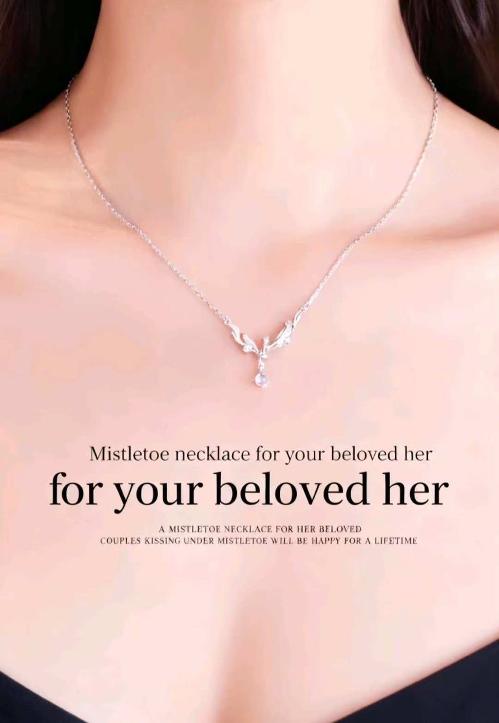 Mistletoe 999 Pure Silver Necklace for Women Summer 2025 New Popular Clavicle Chain